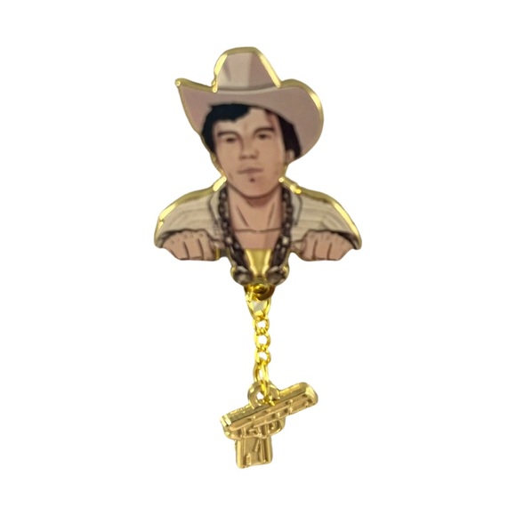 Chalino Sanchez Chain Enamel Hat Pin - Picture 3 of 3